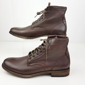 Frye | Dark Brown Tyler Leather Lace-Up Boot 9.5 M